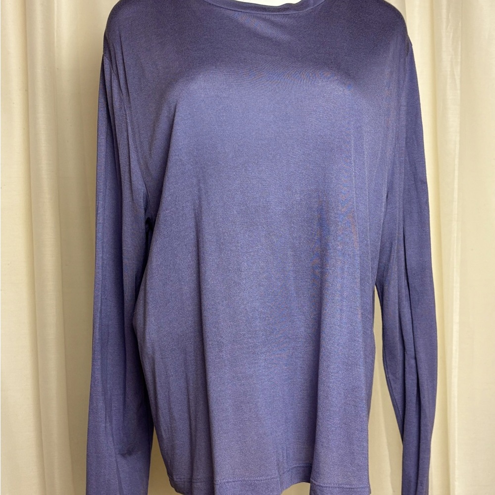 Vince Modal Long Sleeve Top Blouse T Shirt